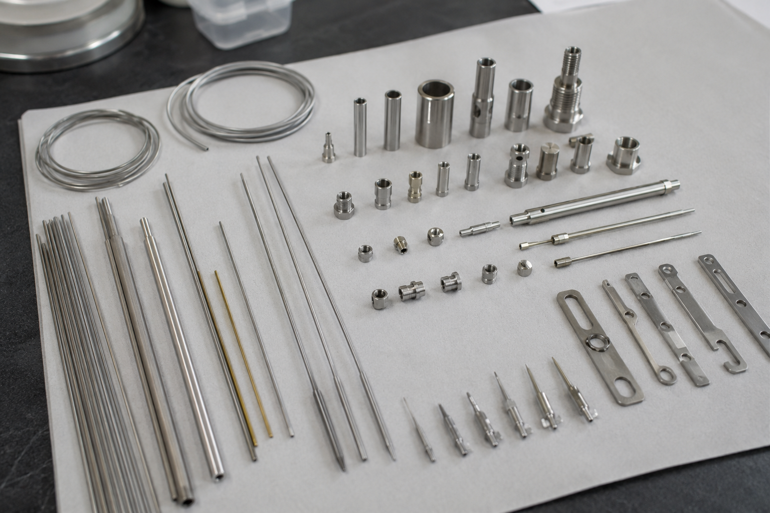 Titanium and Nitinol materials for surgical instrument components